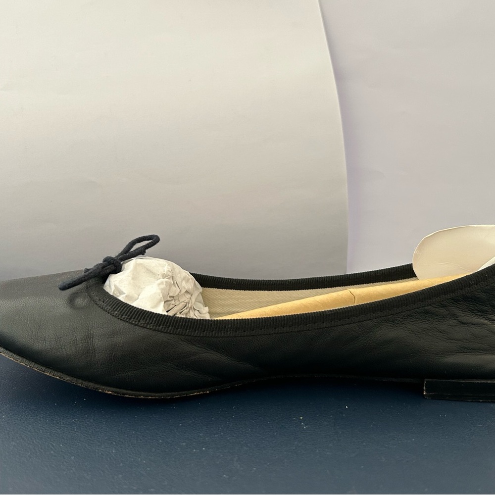 Repetto Black Ballet Flats with Bow - Picture 3 of 8
